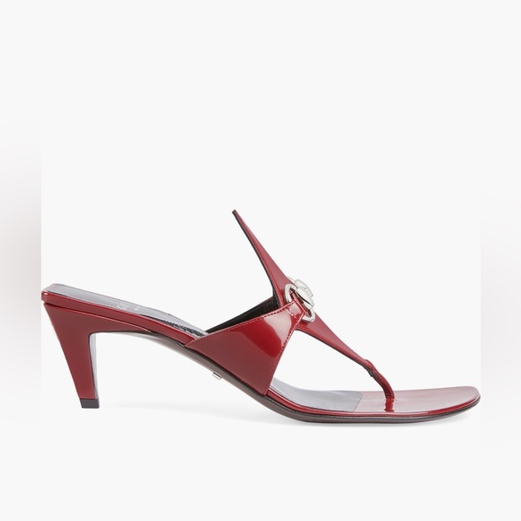 New Authentic Gucci Horsebit Kitten Heel Flip Flop - Picture 5 of 5